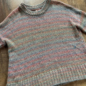 Women's Mossimo Supply Co. Multicolor Striped Crew Neck Sweater S